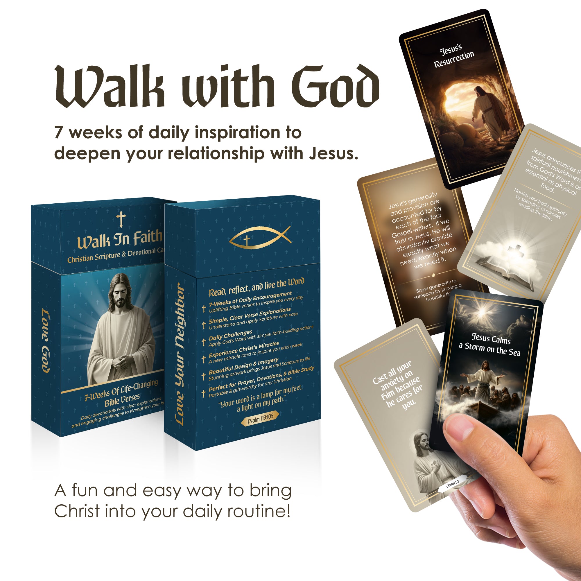Walk In Faith: Christian Scripture & Devotional Cards